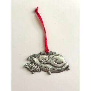 Madison Ave Night Before Christmas NotA Creature Was Stirring Cat Mouse Ornament